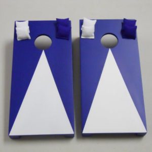 Navy Blue Pyramid Mini Tabletop Cornhole Set