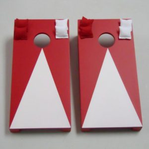 Red Pyramid Mini Tabletop Cornhole Set