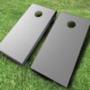 grey painted cornhole set