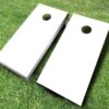 white painted cornhole set